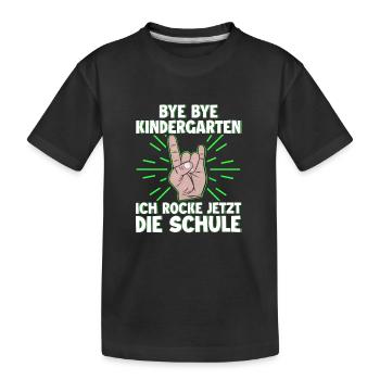 Schulbeginn - Kinder Premium Bio T-Shirt - Schwarz - Vorne