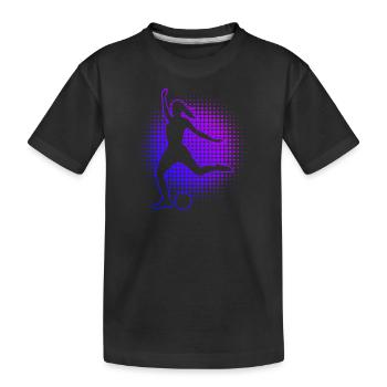 Herren Fussballspielen Damen Fussballspieler - Kinder Premium Bio T-Shirt - Schwarz - Vorne