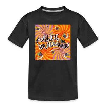 Alice In Wonderland Twisted World - Kids' Premium Organic T-Shirt - black - Front