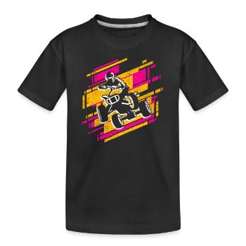 Quad Biker Offroad Quad Rider Girls ATV - Kids' Premium Organic T-Shirt - black - Front