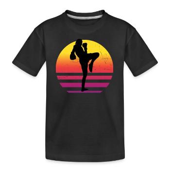 Femmes Boxeur Thaï Boxe Thaï Boxe Thaï Muay Thai - T-shirt bio Premium Enfant - noir - Devant