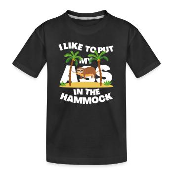 J’AIME METTRE MON CUL DANS UN HAMAC - T-shirt bio Premium Enfant - noir - Devant
