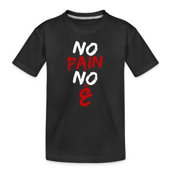 Pas de douleur pas de gain Drôle de gymnase de motivation arabe - T-shirt bio Premium Enfant - noir - Devant
