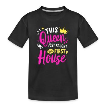 Neuer Hausbesitzer 2023 Einweihungsmädchen für neues Zuhause - Kinder Premium Bio T-Shirt - Schwarz - Vorne