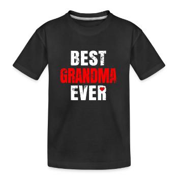 Meilleure grand-mère de tous les temps Saint-Valentin Grand-mère Mère - T-shirt bio Premium Enfant - noir - Devant