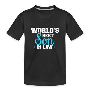 Der beste Schwiegersohn der Welt - Kinder Premium Bio T-Shirt - Schwarz - Vorne
