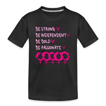 Autonomisation des femmes, Journée internationale de la femme - T-shirt bio Premium Enfant - noir - Devant