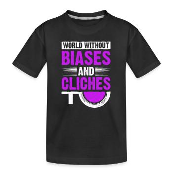 Internationaler Frauentag, Klischee, Patriarchat - Kinder Premium Bio T-Shirt - Schwarz - Vorne