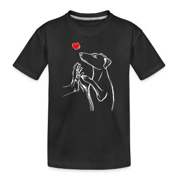 Greyhound Dog Propriétaire Femmes - T-shirt bio Premium Enfant - noir - Devant