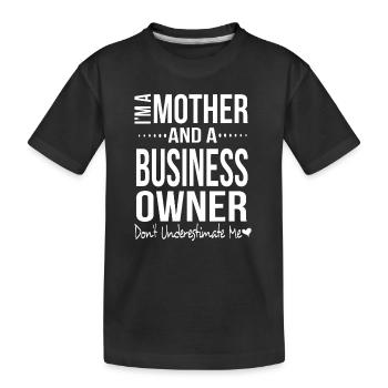 Bosse Day Mama Kleinunternehmer Unternehmer - Kinder Premium Bio T-Shirt - Schwarz - Vorne