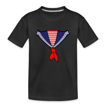 Retro Deckhand Nautische Matrose Halloween Phantasie - Kinder Premium Bio T-Shirt - Schwarz - Vorne