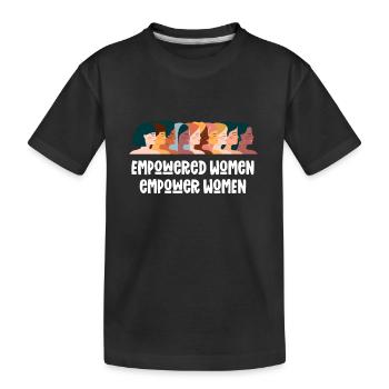 Citation féministe Les femmes autonomisées autonomisent les femmes - T-shirt bio Premium Enfant - noir - Devant