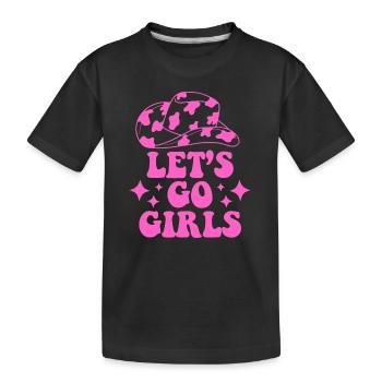 Chapeau de cowboy Let’s Go Girls Cowgirls de l’Ouest - T-shirt bio Premium Enfant - noir - Devant