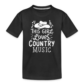 Musique country Western Hat Musicien - T-shirt bio Premium Enfant - noir - Devant