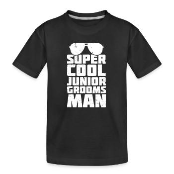 Enfants Junior Groomsman Mariage Fête de mariage Jr - T-shirt bio Premium Enfant - noir - Devant
