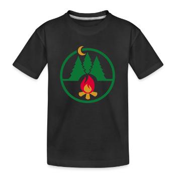 Lagerfeuer - Kinder Premium Bio T-Shirt - Schwarz - Vorne