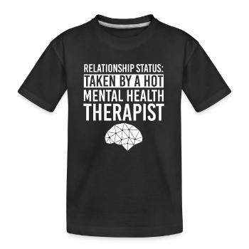 Vêtements de thérapeute en santé mentale | Drôles de thérapeutes - T-shirt bio Premium Enfant - noir - Devant