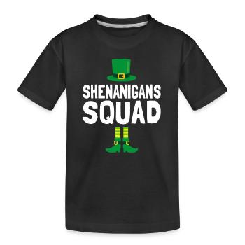 Shenanigans Squad St Patricks Day - Kids' Premium Organic T-Shirt - black - Front