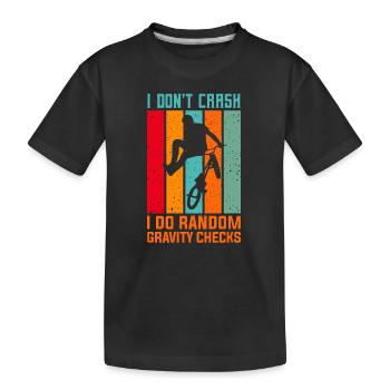 Funny Mountain Bike Biking Cycling Quote - Kids' Premium Organic T-Shirt - black - Front