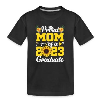 Fière maman d’une promotion 2023 Diplôme d’études supérieures - T-shirt bio Premium Enfant - noir - Devant