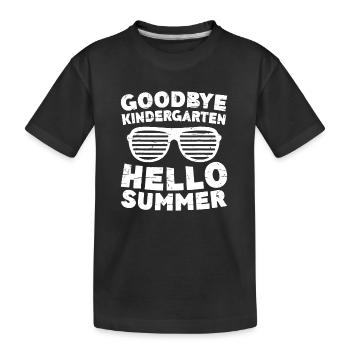 Adieu maternelle Hello Summer - T-shirt bio Premium Enfant - noir - Devant