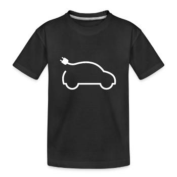 Minimalistisches Elektroauto - Kinder Premium Bio T-Shirt - Schwarz - Vorne