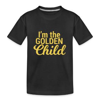 Je suis l’enfant en or de l’enfant préféré de maman/papa - T-shirt bio Premium Enfant - noir - Devant
