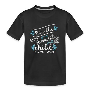 Ich bin das Lieblingskind Lustiger Witz Familie Matching - Kinder Premium Bio T-Shirt - Schwarz - Vorne