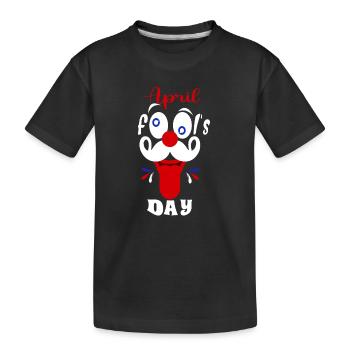 Joyeux poisson d’avril 1er poisson d’avril - T-shirt bio Premium Enfant - noir - Devant