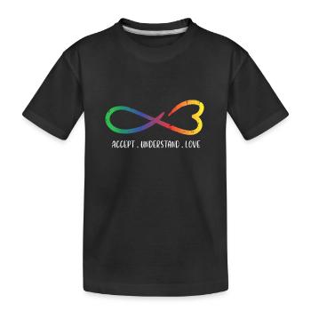 Autisme Infinity Accepter Comprendre la conscience - T-shirt bio Premium Enfant - noir - Devant
