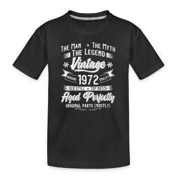 Jahrgang 1972 51. Geburtstag Geschenk Männer 51 Jahre alt - Kinder Premium Bio T-Shirt - Schwarz - Vorne