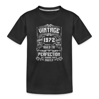 Jahrgang 1972 51. Geburtstag Geschenk Männer 51 Jahre alt - Kinder Premium Bio T-Shirt - Schwarz - Vorne