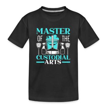 Master Of The Custodial Arts Janitor School - Kids' Premium Organic T-Shirt - black - Front