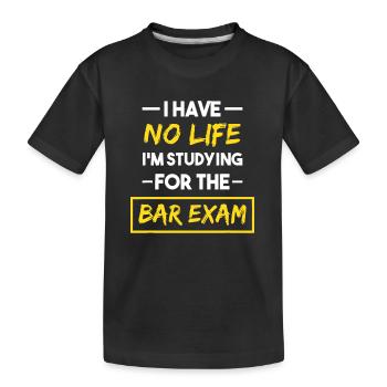 Bar Exam Shirt Lustige Geschenke zum Abschluss der juristischen Fakultät - Kinder Premium Bio T-Shirt - Schwarz - Vorne
