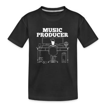 Music Producer Geschenk für Musiker und Beatmaker - Kinder Premium Bio T-Shirt - Schwarz - Vorne