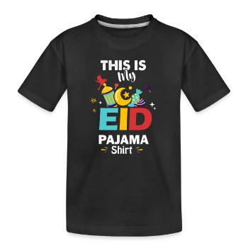 Das ist mein Eid-Pyjama, Ramadan Kareem - Kinder Premium Bio T-Shirt - Schwarz - Vorne