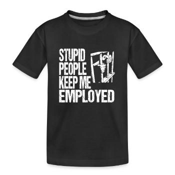 Un agent correctionnel cite le directeur de prison geôlier - T-shirt bio Premium Enfant - noir - Devant