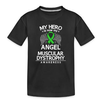 Sensibilisation au MD survivant de la dystrophie musculaire de Duchenne - T-shirt bio Premium Enfant - noir - Devant