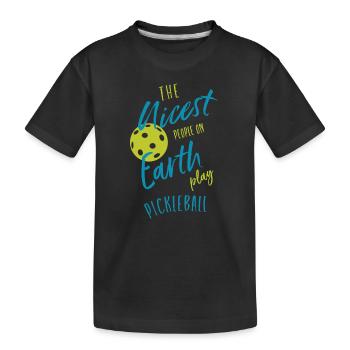 Lustiger Pickleball-Satz, Freundschaften, Pickleball - Kinder Premium Bio T-Shirt - Schwarz - Vorne
