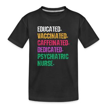 Psych Nurse Psychiatric Nursing Mental Health - Kids' Premium Organic T-Shirt - black - Front