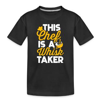Chef Whisk Taker Drôle de cuisinier Amateur de cuisine - T-shirt bio Premium Enfant - noir - Devant