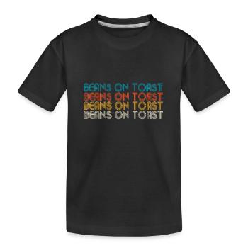 Bohnen auf Toast, Hausmannskost - Kinder Premium Bio T-Shirt - Schwarz - Vorne