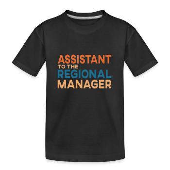 Assistant to the Regional Manager - Kids' Premium Organic T-Shirt - black - Front