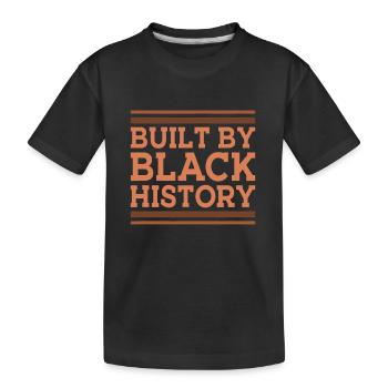 Construit par Black History BHM Mois de la fierté africaine - T-shirt bio Premium Enfant - noir - Devant