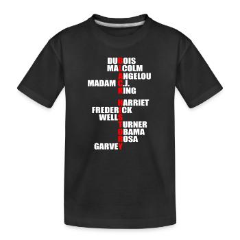 Histoire des Noirs Mois africain Soutien à la mélanine - T-shirt bio Premium Enfant - noir - Devant