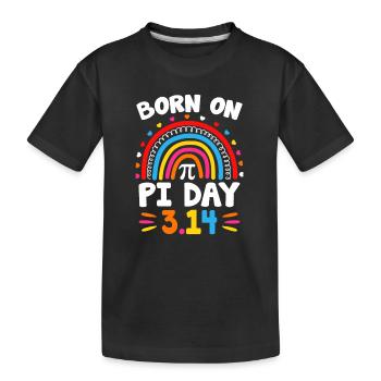 Né le jour de Pi Anniversaire 2022 Happy Pi Day - T-shirt bio Premium Enfant - noir - Devant