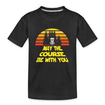 Disc Golf, que le parcours soit avec vous - T-shirt bio Premium Enfant - noir - Devant