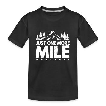 Nur noch eine Meile Motivational Ultra Trail - Kinder Premium Bio T-Shirt - Schwarz - Vorne