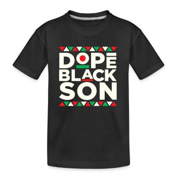 Black Son Matter Mois de l’histoire des Noirs Africain - T-shirt bio Premium Enfant - noir - Devant