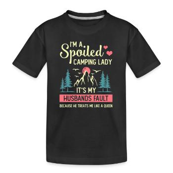 Wohnmobil Wohnmobil Urlaub Camping - Kinder Premium Bio T-Shirt - Schwarz - Vorne